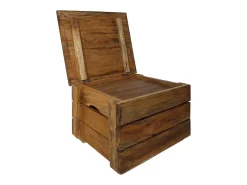 Conjunto de caixas de arrumação 2 pcs madeira de mogno maciça
