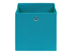 Conjunto de Caixas de Arrumação Dobráveis em Tecido Azul-Bebé - 4 Peças 28x28 cm