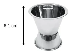 Conjunto de cocktail Fackelmann inox 750 ml com doseador dupla face 2/4 cl e 3 colheres-canudos 18 cm