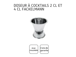 Conjunto de cocktail Fackelmann inox 750 ml com doseador dupla face 2/4 cl e 3 colheres-canudos 18 cm