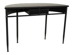 Conjunto de console de metal preto para hall de entrada com 1 gaveta.