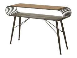 Conjunto de corredor em madeira marrom e metal