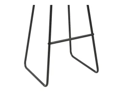 Conjunto de duas banquetas de bar de design assento sintético preto estrutura de aço 1202099