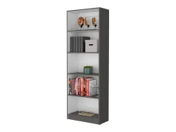 Conjunto de estante de escritório em melamina de 3 peças com prateleiras e 2 portas, 180.6 cm X 188.4 cm X 29.9 cm, Multicolor