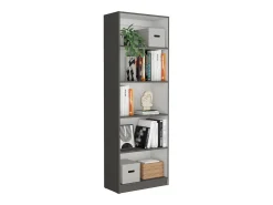 Conjunto de estantes para escritório em melamina de 3 peças com prateleiras, 180.6 cm X 170.6 cm X 29.9 cm , Multicolorido