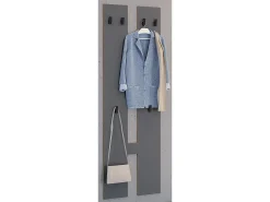 Conjunto de guarda-roupa de madeira VCM | Móveis de piso | Dimensões por painel: A. 140 x L. 57 x P. 2 cm | ja Paneel 4 Haken - Salia M (Antracite)