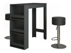 Conjunto de mesa de bar antracite 45x110x106 repose