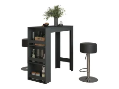 Conjunto de mesa de bar antracite 45x110x106 repose