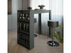 Conjunto de mesa de bar antracite 57x117x106 repose