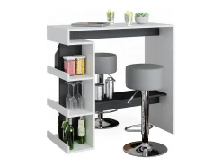 Conjunto de mesa de bar branco 108x50x103 dana
