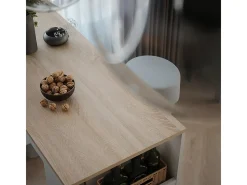 Conjunto de mesa de bar branco/sonoma 45x110x106 repose