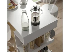 Conjunto de mesa de bar carvalho branco/dourado 108x50x103 dana