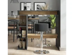 Conjunto de mesa de bar carvalho antracite/goldkraft 108x50x103 dana