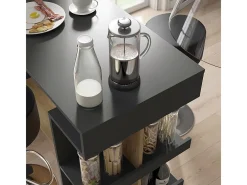 Conjunto de mesa de bar carvalho antracite/goldkraft 108x50x103 dana