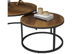Conjunto de mesa de centro madeira 77x40x40 montreal