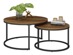 Conjunto de mesa de centro madeira 77x40x40 montreal