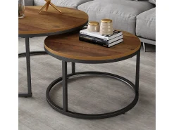 Conjunto de mesa de centro madeira 77x40x40 montreal
