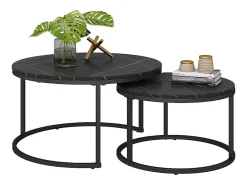 Conjunto de mesa de centro preto 77x40x40 montreal