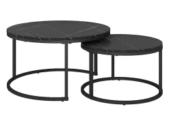 Conjunto de mesa de centro preto 77x40x40 montreal