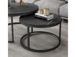 Conjunto de mesa de centro preto 77x40x40 montreal