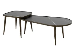 Conjunto de mesa de centro preto 105x64.5x35 manitoba