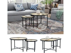 Conjunto de mesa de centro madeira 62x62x44.5 winnipeg