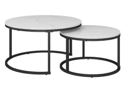 Conjunto de mesa de centro branco 77x40x40 montreal