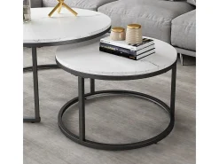 Conjunto de mesa de centro branco 77x40x40 montreal