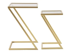 Conjunto de Mesas Auxiliares VKH562, Ouro, 40x40x60 cm, Kendra Home