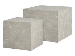 Conjunto de Mesas Auxiliares Prague, Cinzento, 40x40x36 cm, Kendra Home