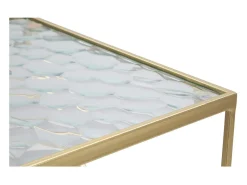 Conjunto de Mesas Auxiliares VKH565, Ouro, 31,5x31,5x68 cm, Kendra Home