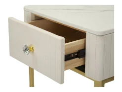 Conjunto de Mesas Auxiliares VKH771, Bege, 45x45x90 cm, Kendra Home