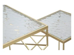 Conjunto de Mesas Auxiliares VKH595, Ouro, 50x50x100 cm, Kendra Home
