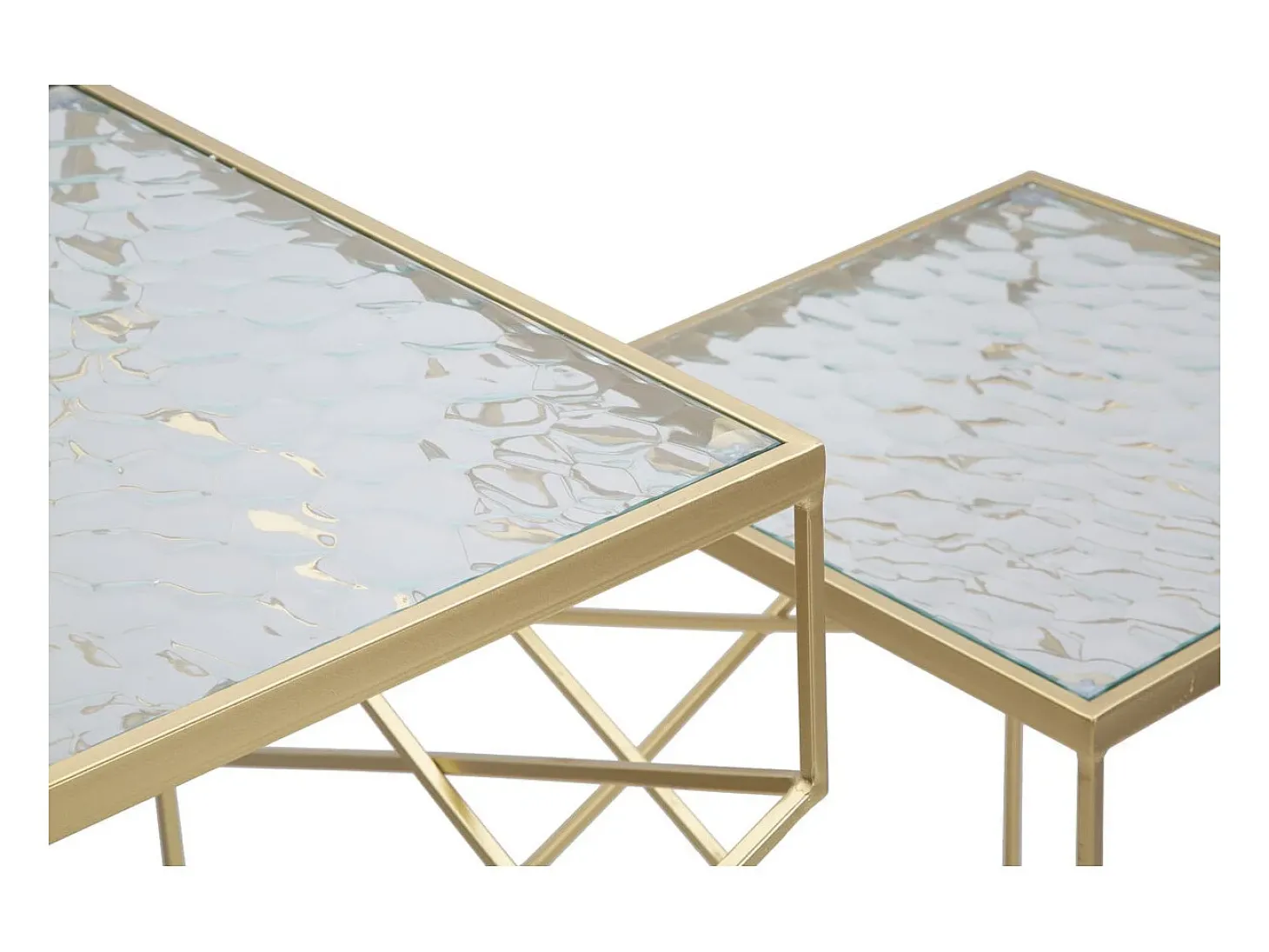 Conjunto de Mesas Auxiliares VKH595, Ouro, 50x50x100 cm, Kendra Home