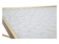 Conjunto de Mesas Auxiliares VKH595, Ouro, 50x50x100 cm, Kendra Home