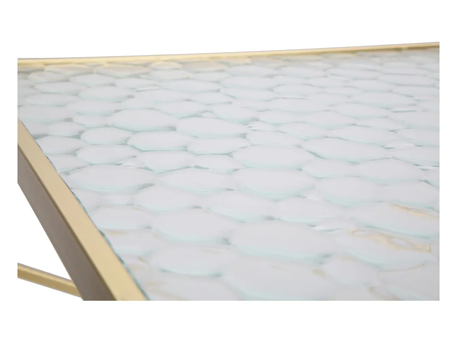 Conjunto de Mesas Auxiliares VKH595, Ouro, 50x50x100 cm, Kendra Home