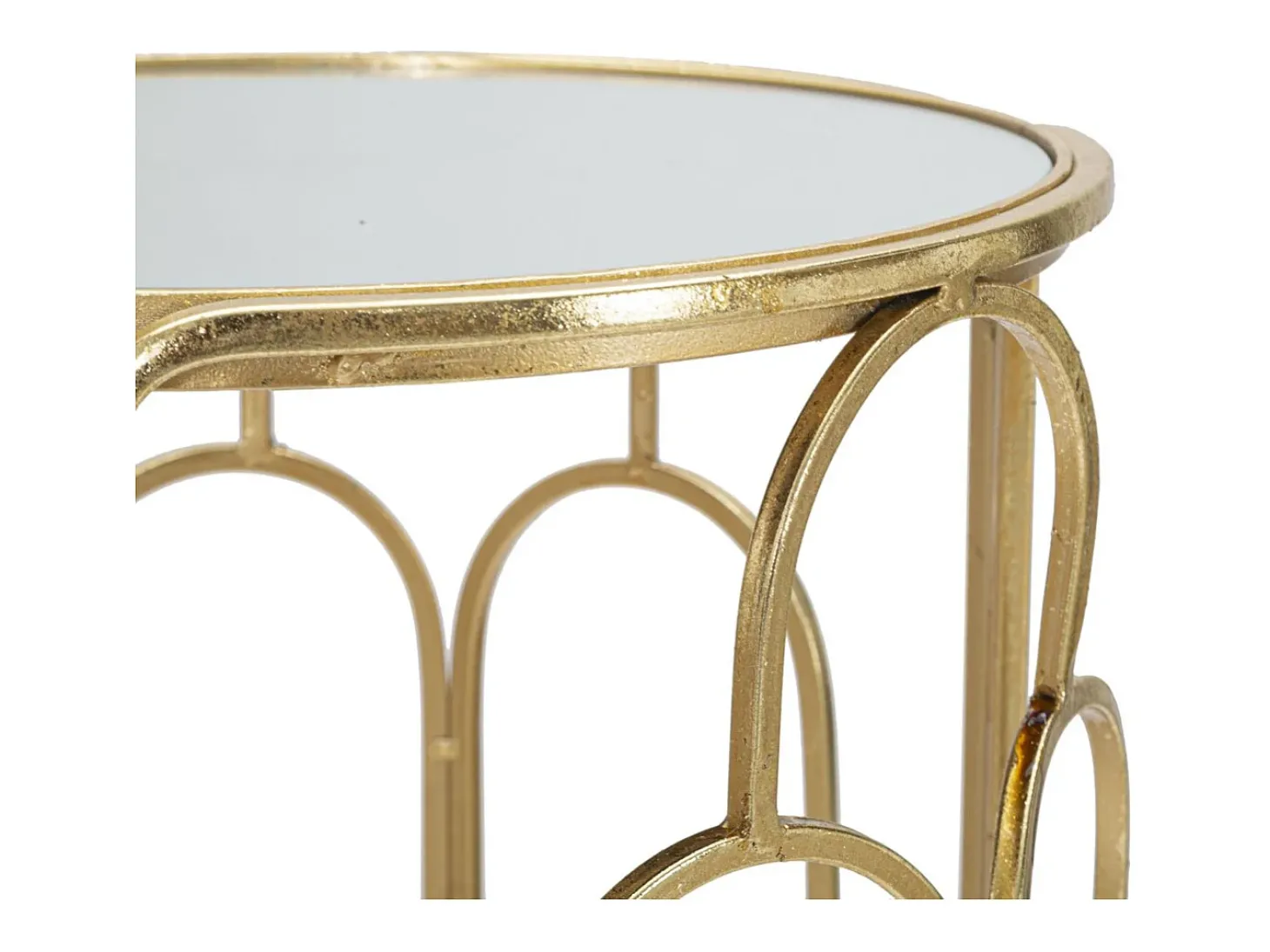 Conjunto de Mesas Auxiliares VKH555, Ouro, 36,5x36,5x70 cm, Kendra Home