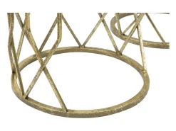 Conjunto de Mesas Auxiliares VKH597, Ouro, 32x32x71 cm, Kendra Home
