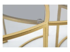 Conjunto de Mesas Auxiliares VKH553, Ouro, 60x60x50 cm, Kendra Home