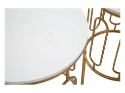 Conjunto de Mesas Auxiliares VKH535, Ouro, 46x46x55 cm, Kendra Home