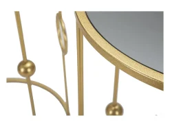 Conjunto de Mesas Auxiliares Círculos 35, Ouro, 50x50x100 cm, Kendra Home
