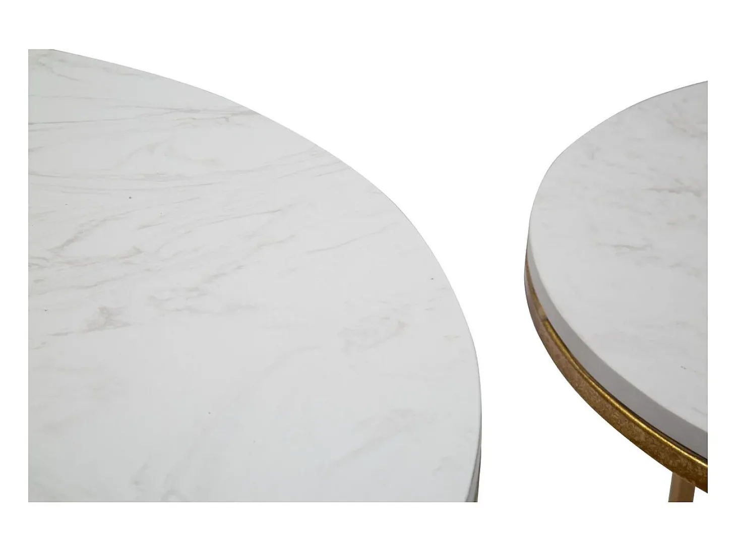 Conjunto de Mesas Auxiliares VKH534, Ouro, 52x52x63 cm, Kendra Home