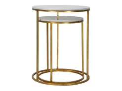 Conjunto de Mesas Auxiliares VKH534, Ouro, 52x52x63 cm, Kendra Home
