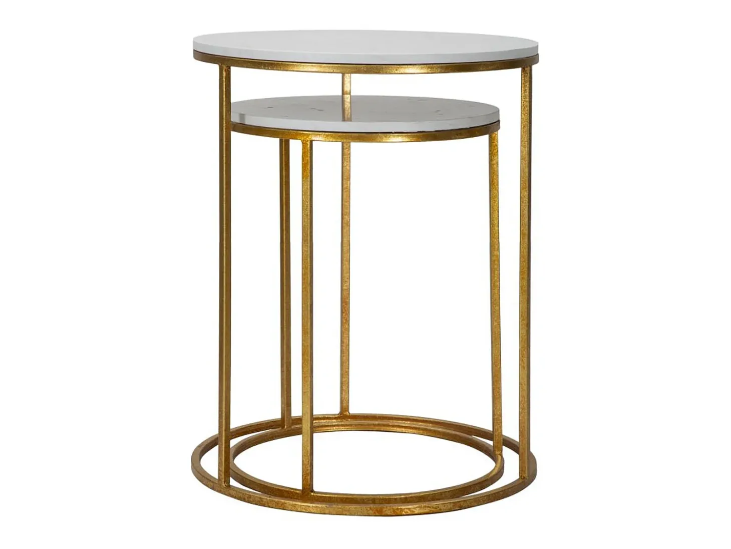 Conjunto de Mesas Auxiliares VKH534, Ouro, 52x52x63 cm, Kendra Home