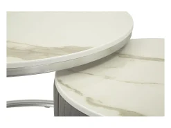 Conjunto de Mesas Auxiliares VKH796, Cinzento, 70x70x45 cm, Kendra Home