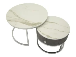 Conjunto de Mesas Auxiliares VKH796, Cinzento, 70x70x45 cm, Kendra Home