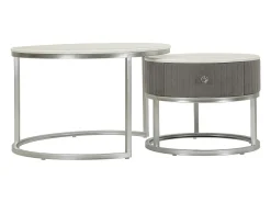 Conjunto de Mesas Auxiliares VKH796, Cinzento, 70x70x45 cm, Kendra Home