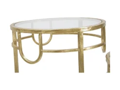 Conjunto de Mesas Auxiliares VKH428, Ouro, 33x33x70 cm, Kendra Home