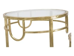 Conjunto de Mesas Auxiliares VKH428, Ouro, 33x33x70 cm, Kendra Home