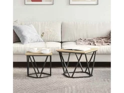 Conjunto de mesas de apoio 2 pcs Carvalho sonoma